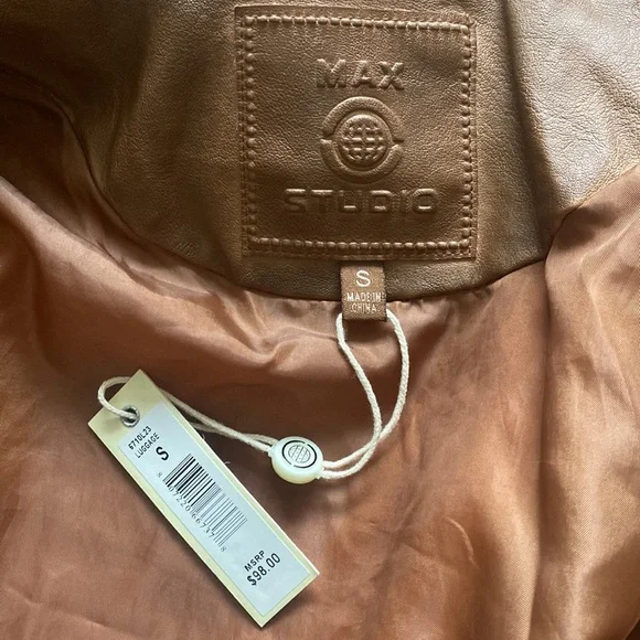 Camel leather jacket - Picture 5 of 5